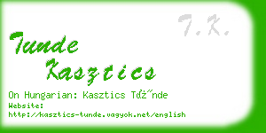 tunde kasztics business card